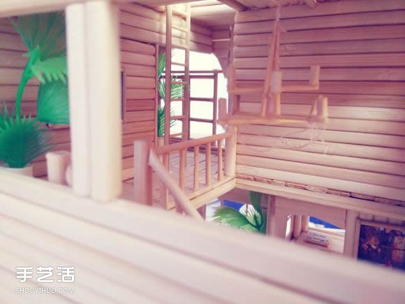 一次性筷子手工制作逼真別墅模型 步驟超全！ -  itrip.net.cn