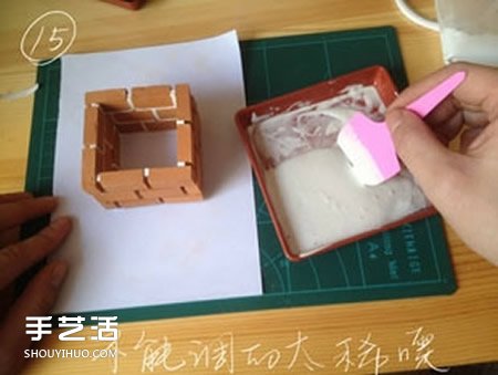 陶土小紅磚手工制作花盆 迷你方形花盆DIY教程 -  itrip.net.cn
