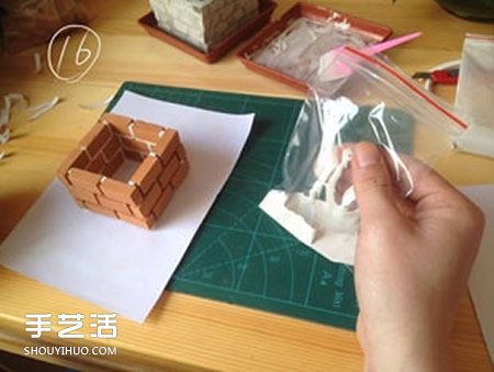 陶土小紅磚手工制作花盆 迷你方形花盆DIY教程 -  itrip.net.cn