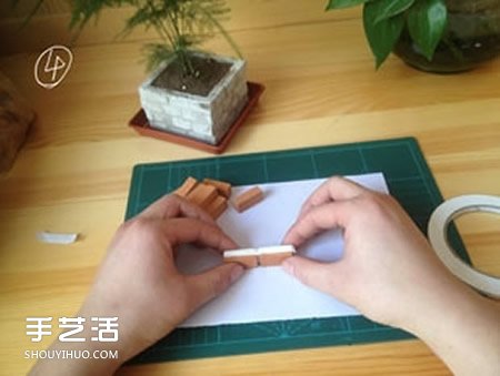 陶土小紅磚手工制作花盆 迷你方形花盆DIY教程 -  itrip.net.cn