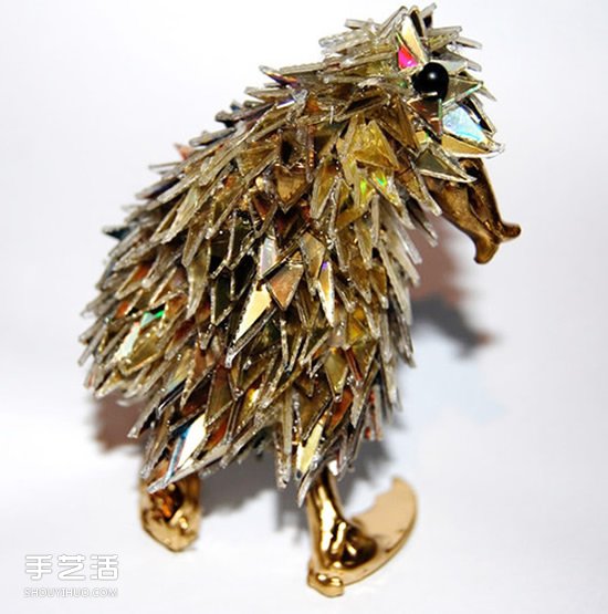 光盤(pán)變廢為寶制作動(dòng)物 精美CD光盤(pán)動(dòng)物DIY圖片 -  itrip.net.cn