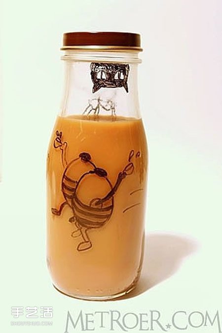飲料瓶手繪圖片大全 手工飲料瓶畫畫作品欣賞 -  itrip.net.cn