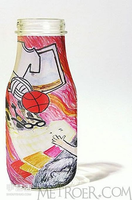 飲料瓶手繪圖片大全 手工飲料瓶畫畫作品欣賞 -  itrip.net.cn