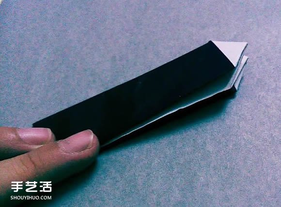 折紙折疊小刀的折法 手工折可折疊彈簧刀圖解 -  itrip.net.cn