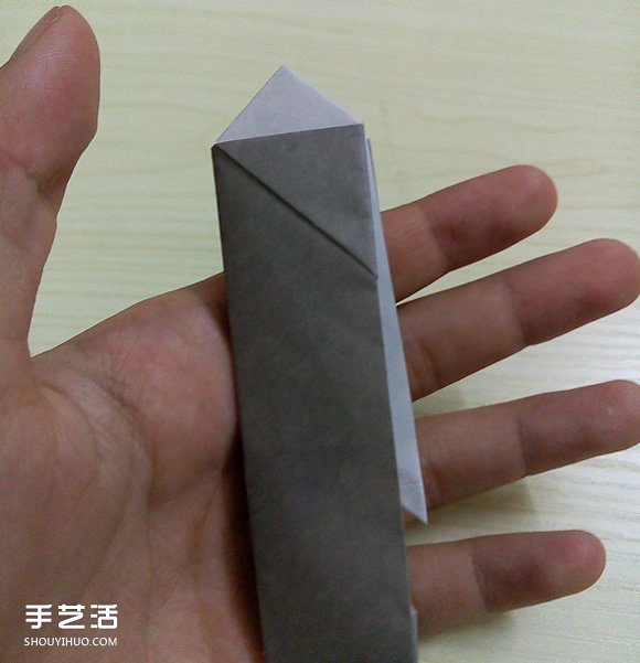 折紙折疊小刀的折法 手工折可折疊彈簧刀圖解 -  itrip.net.cn