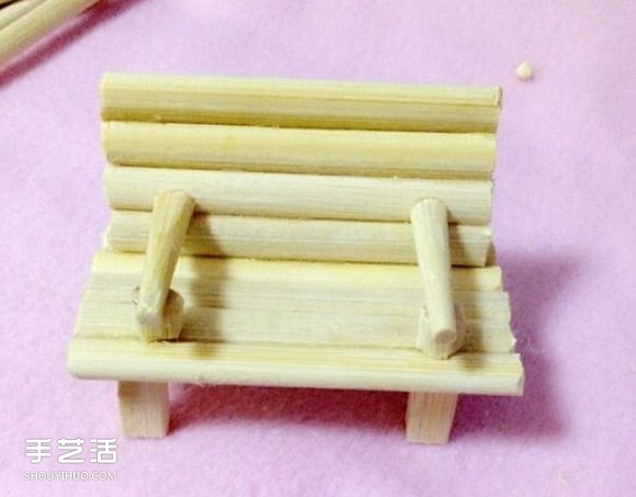 一次性筷子手工制作帶扶手椅子的方法圖解 -  itrip.net.cn