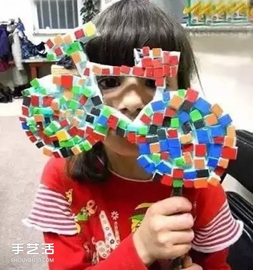 幼兒園泡沫板手工制作 泡沫板馬賽克DIY圖片 -  itrip.net.cn