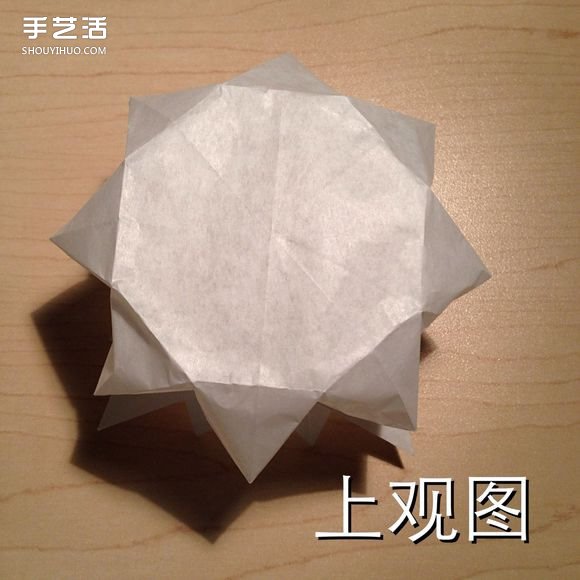 無限幾何花折紙圖解 多層幾何花朵的折法步驟 -  itrip.net.cn