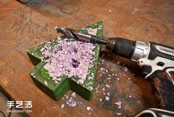 混凝土圣誕節(jié)燭臺(tái)DIY 自制圣誕燭臺(tái)用水泥 -  itrip.net.cn