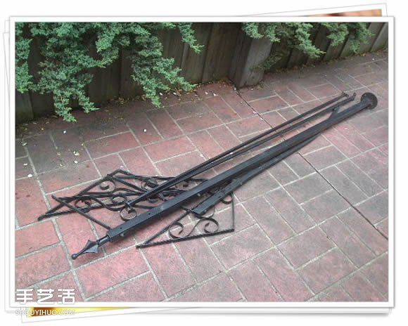 鐵架子廢物利用 DIY手工制作擱置花盆的架子 -  itrip.net.cn