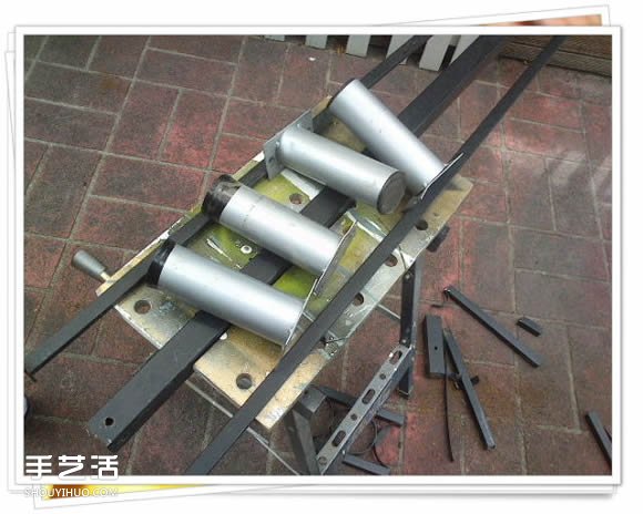 鐵架子廢物利用 DIY手工制作擱置花盆的架子 -  itrip.net.cn