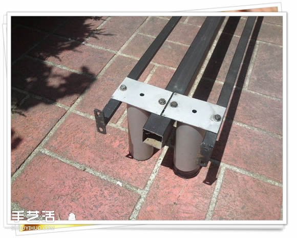 鐵架子廢物利用 DIY手工制作擱置花盆的架子 -  itrip.net.cn