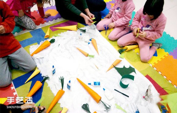 幼兒園胡蘿卜手工制作 簡(jiǎn)單紙胡蘿卜的做法 -  itrip.net.cn