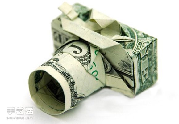 紙幣折紙照相機(jī)圖解 美金折相機(jī)的折法詳解 -  itrip.net.cn