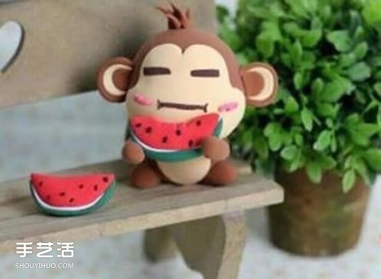 超輕粘土悠嘻猴DIY 手工制作粘土悠嘻猴圖解 -  itrip.net.cn
