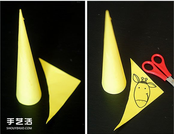 卡紙長頸鹿的制作方法 幼兒園長頸鹿手工制作 -  itrip.net.cn