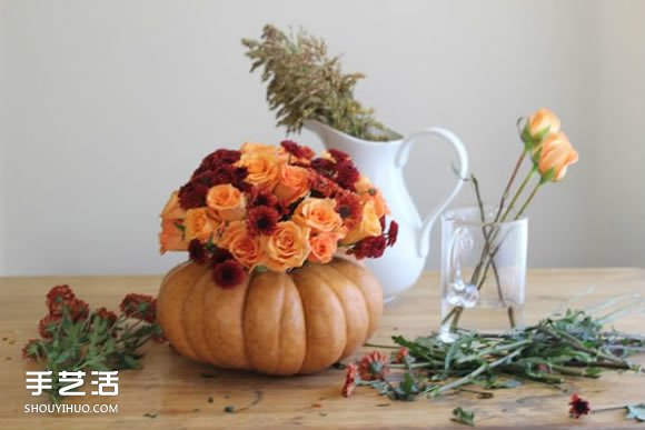 感恩節(jié)南瓜花瓶DIY 南瓜手工制作花瓶的教程 -  itrip.net.cn