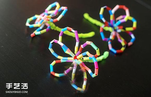 用吸管做花的圖解教程 幼兒吸管花手工制作 -  itrip.net.cn