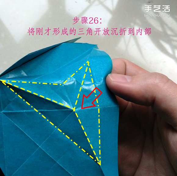 葉上之蛙折疊方法圖解 折紙葉子上的青蛙過程 -  itrip.net.cn