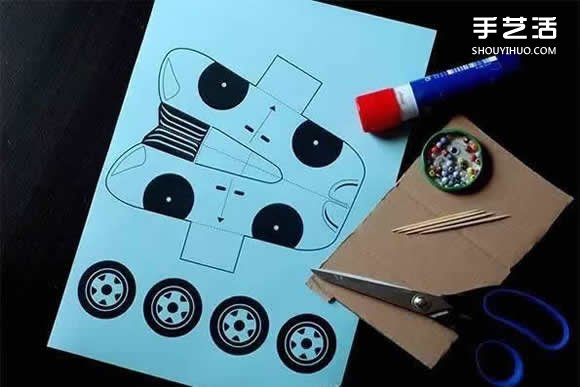 幼兒園卡通剪紙小汽車 卡紙簡單制作小汽車圖解 -  itrip.net.cn