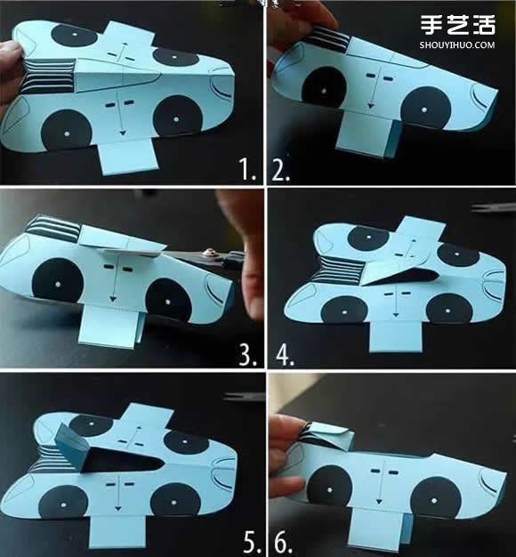 幼兒園卡通剪紙小汽車 卡紙簡單制作小汽車圖解 -  itrip.net.cn