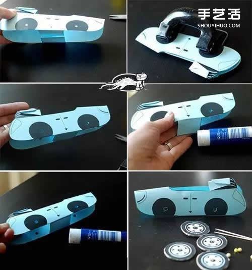 幼兒園卡通剪紙小汽車 卡紙簡單制作小汽車圖解 -  itrip.net.cn