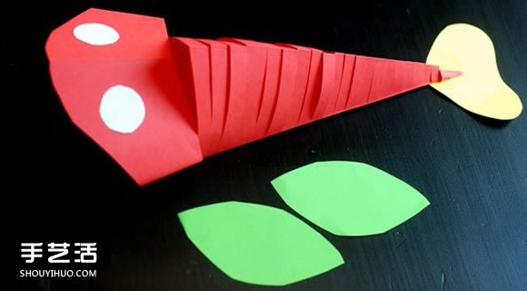 大嘴魚玩具的制作方法 簡單剪紙制作大嘴魚 -  itrip.net.cn