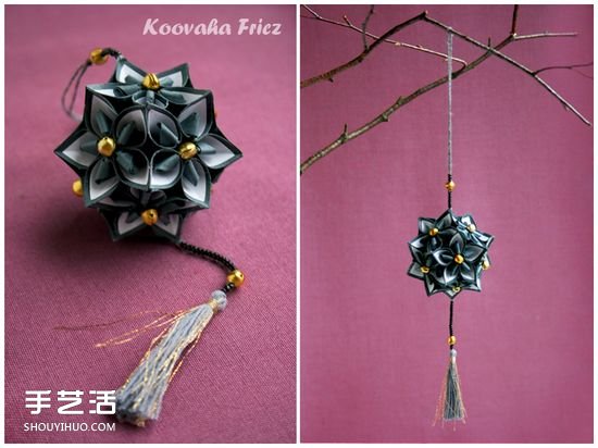 裝飾花球的折法 手工折紙制作漂亮花球掛飾 -  itrip.net.cn
