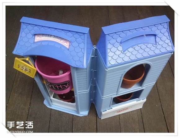 舊玩具手工改制花園里的“面包房”花盆架 -  itrip.net.cn