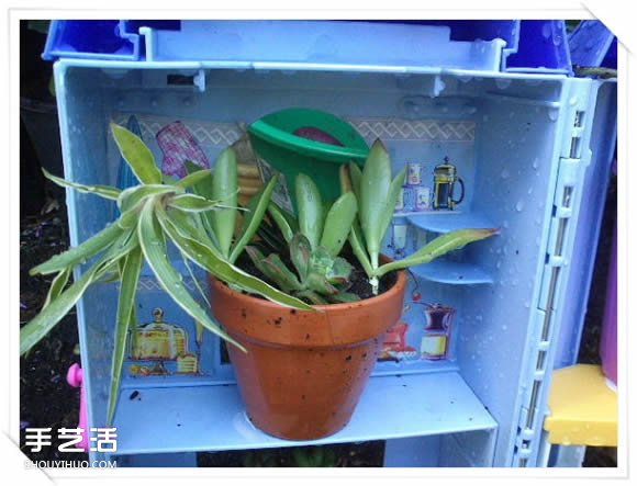 舊玩具手工改制花園里的“面包房”花盆架 -  itrip.net.cn