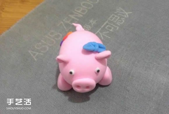超輕粘土小粉豬DIY圖解 手工粘土小豬的做法 -  itrip.net.cn