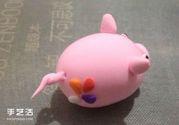 超輕粘土小粉豬DIY圖解 手工粘土小豬的做法 -  itrip.net.cn