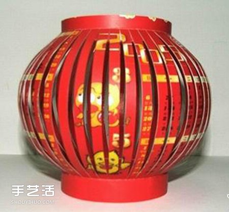 幼兒大紅燈籠的做法 掛歷制作燈籠的方法圖解 -  itrip.net.cn