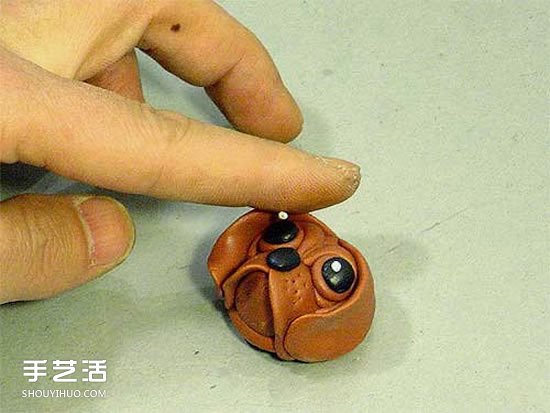 超輕粘土狗頭鑰匙扣DIY 手工自制粘土狗頭掛件 -  itrip.net.cn