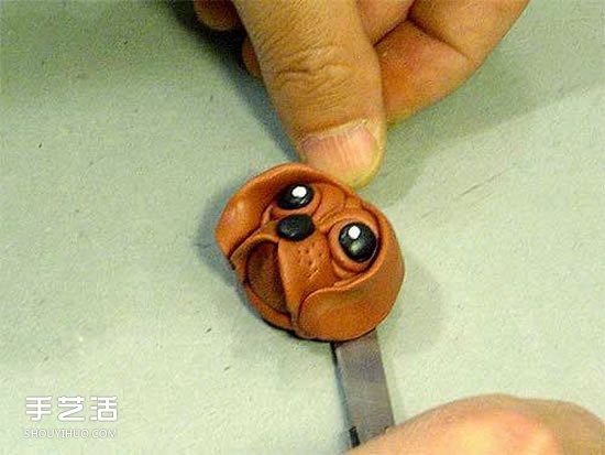 超輕粘土狗頭鑰匙扣DIY 手工自制粘土狗頭掛件 -  itrip.net.cn