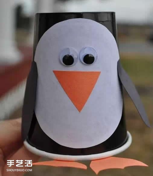 簡(jiǎn)易紙杯企鵝的制作方法 用紙杯做企鵝的教程 -  itrip.net.cn