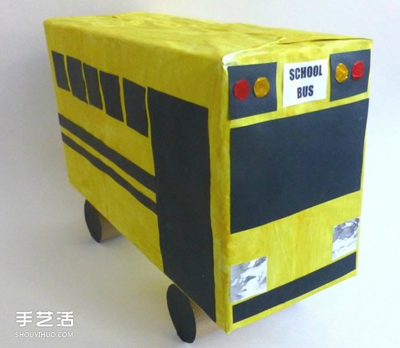 鞋盒做校車的方法教程 幼兒校車手工制作圖解 -  itrip.net.cn