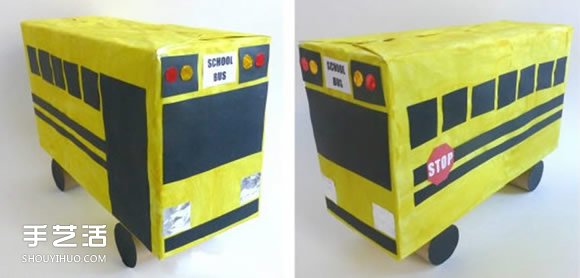 鞋盒做校車的方法教程 幼兒校車手工制作圖解 -  itrip.net.cn
