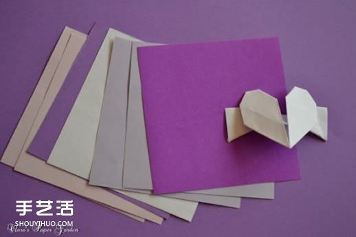 愛心花環(huán)折紙步驟圖解 用折紙愛心制作美麗花環(huán) -  itrip.net.cn