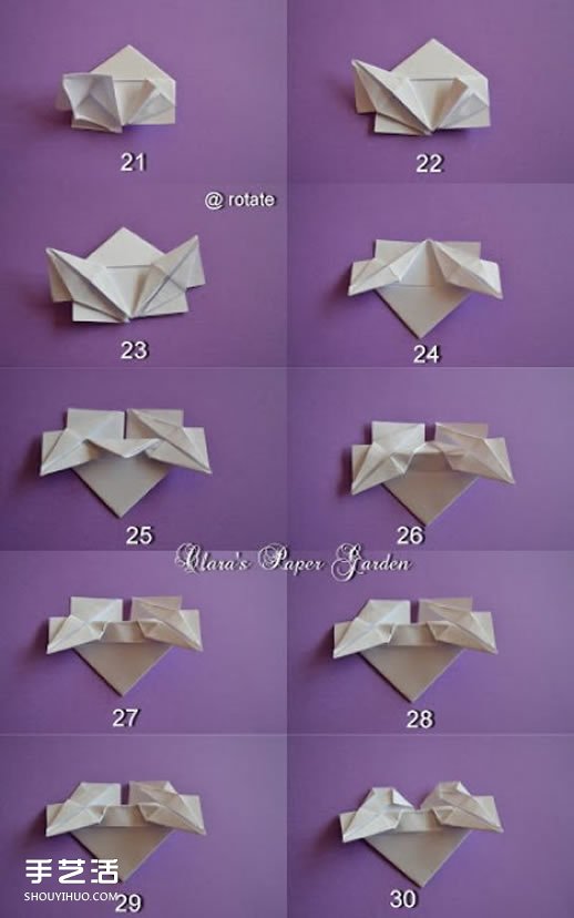 愛心花環(huán)折紙步驟圖解 用折紙愛心制作美麗花環(huán) -  itrip.net.cn