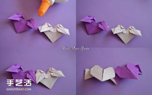 愛心花環(huán)折紙步驟圖解 用折紙愛心制作美麗花環(huán) -  itrip.net.cn