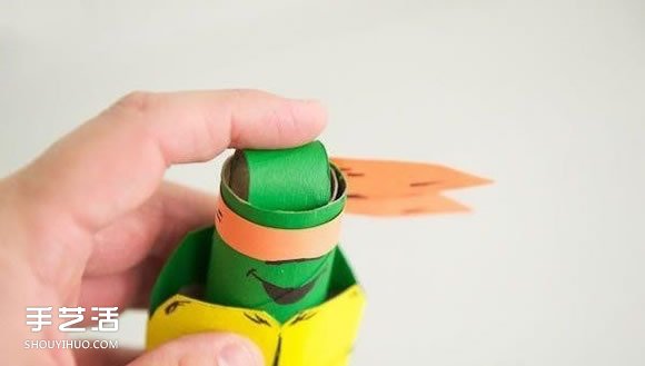 忍者神龜手偶玩具制作 卷紙筒手工制作忍者神龜 -  itrip.net.cn
