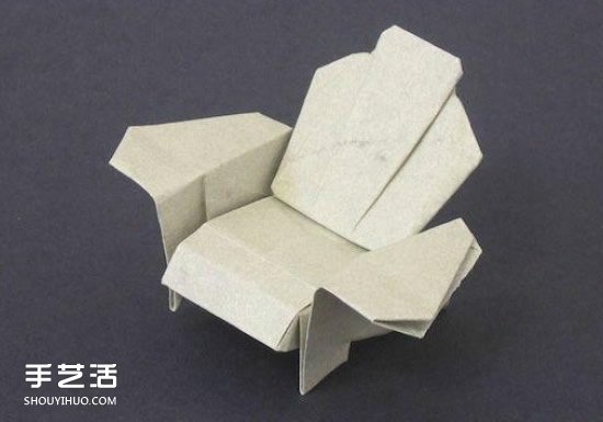 折紙沙發(fā)椅的折法圖解 手工沙發(fā)椅折疊步驟圖 -  itrip.net.cn