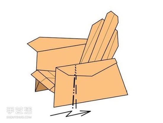 折紙沙發(fā)椅的折法圖解 手工沙發(fā)椅折疊步驟圖 -  itrip.net.cn