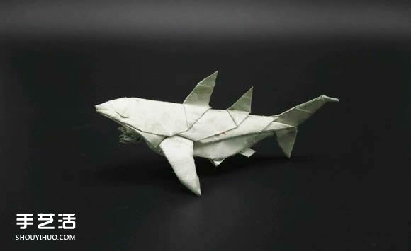 超復(fù)雜折紙鯊魚(yú)圖解 立體鯊魚(yú)的折法詳細(xì)步驟 -  itrip.net.cn