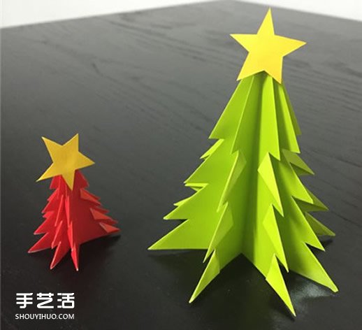 自制大圣誕樹的方法 手工折紙大型圣誕樹圖解 -  itrip.net.cn