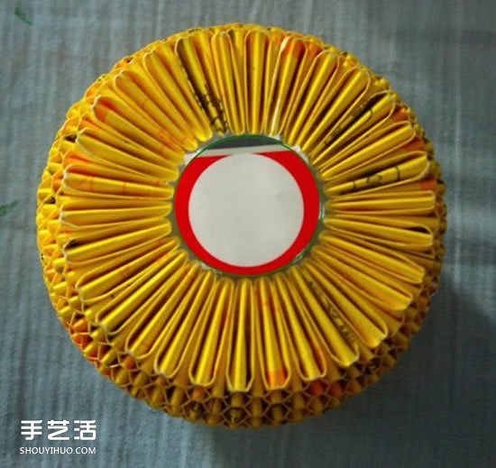 三角插筆筒步驟圖解 三角插菠蘿筆筒的具體插法 -  itrip.net.cn