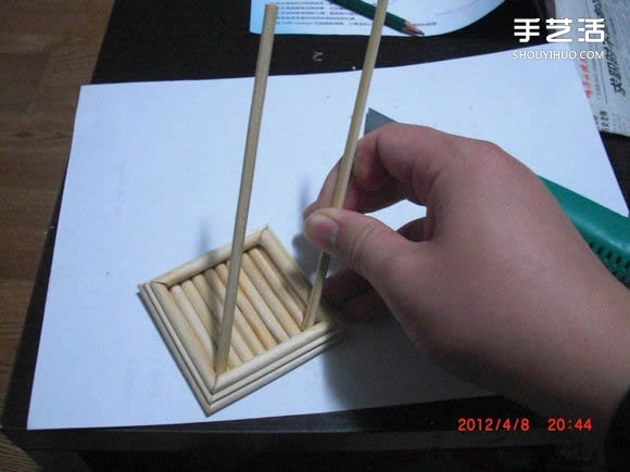 筷子和竹簽制作埃菲爾鐵塔模型的詳細圖解教程 -  itrip.net.cn