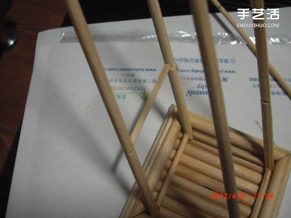 筷子和竹簽制作埃菲爾鐵塔模型的詳細圖解教程 -  itrip.net.cn