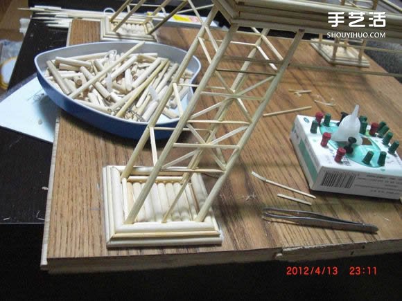筷子和竹簽制作埃菲爾鐵塔模型的詳細圖解教程 -  itrip.net.cn
